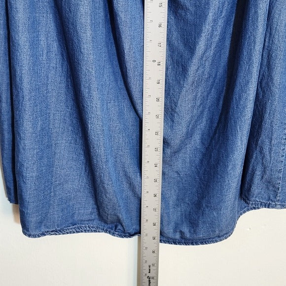 Magnolia Skye Chambray Off-the-Shoulder Mini Dress Size XL