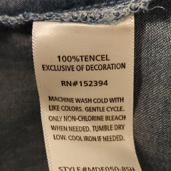Magnolia Skye Chambray Off-the-Shoulder Mini Dress Size XL