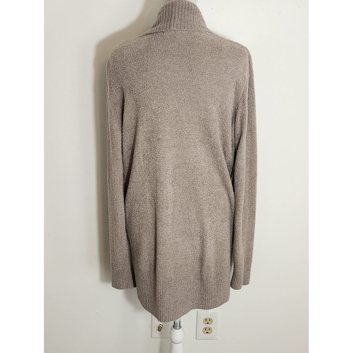 Barefoot Dreams Taupe Tan CozyChic Lite Open Front Cardigan Sweater Size Medium