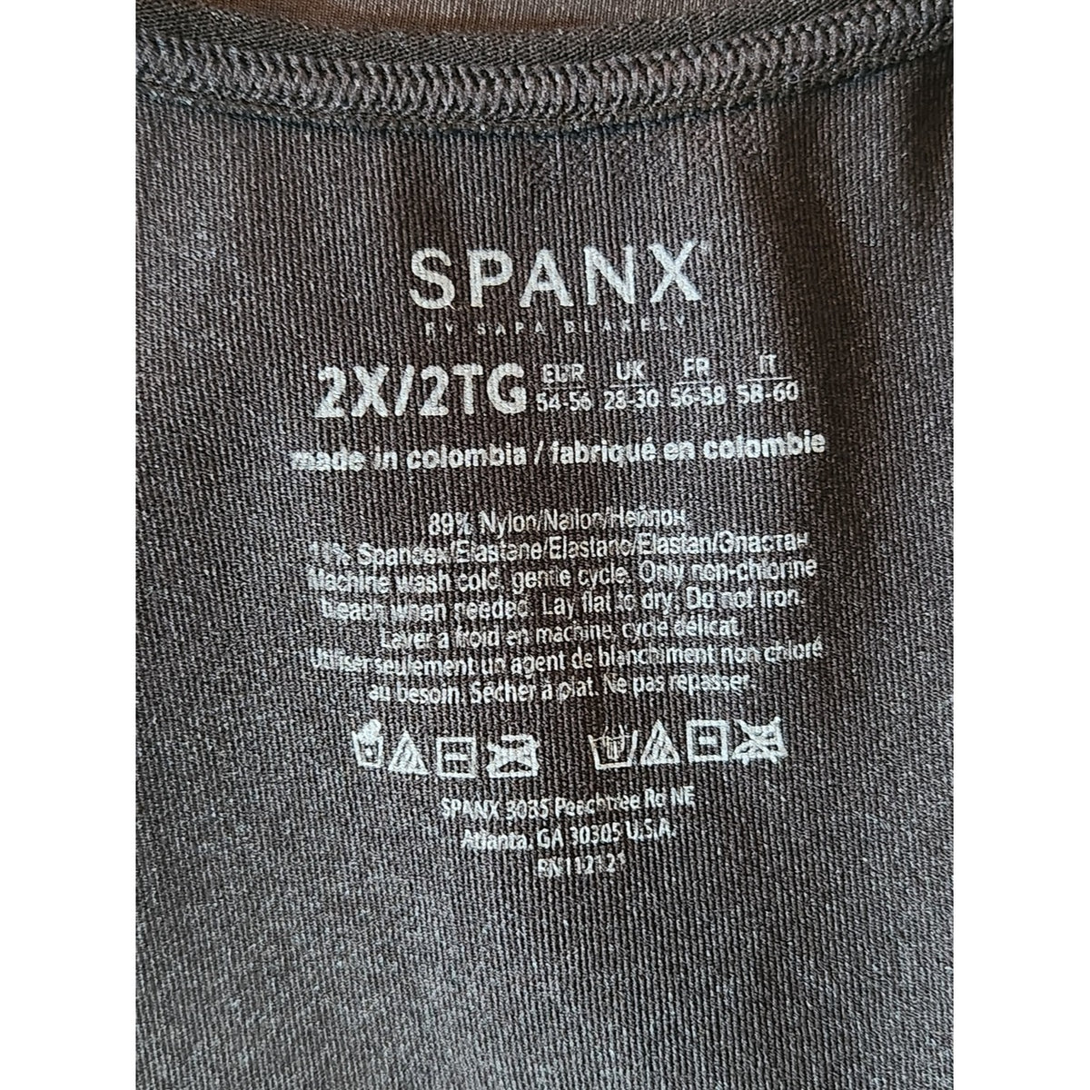 Spanx Black Sleeveless Shapewear Bodysuit Size 2X Flaw