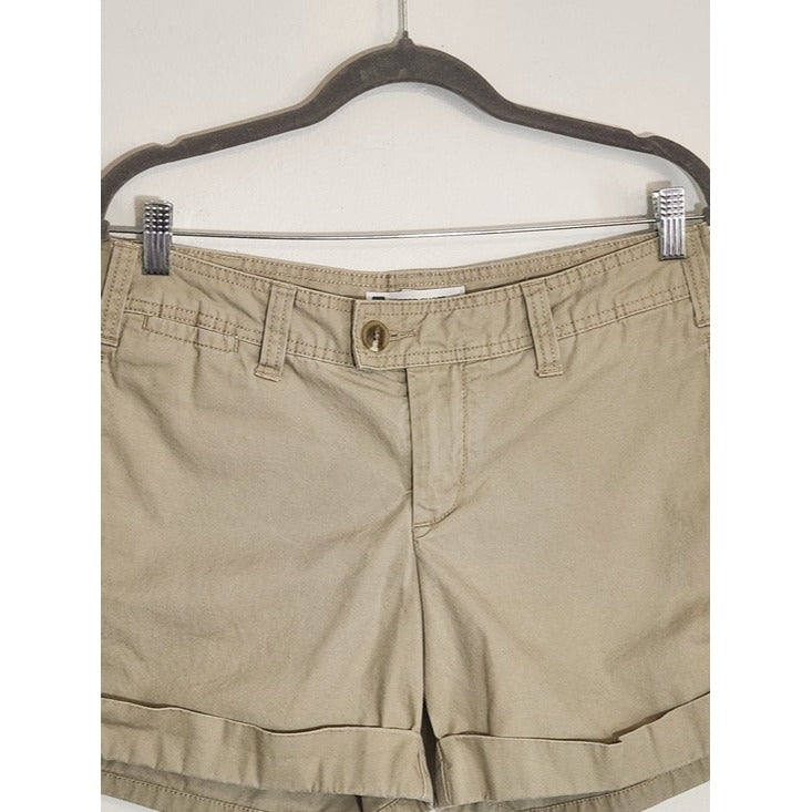 Gap Khaki Favorite Preppy Cuffed Shorts Size 8