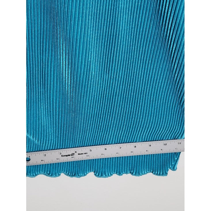 Turquoise Blue Ribbed Plissé Matching Set Size XXL NWOT