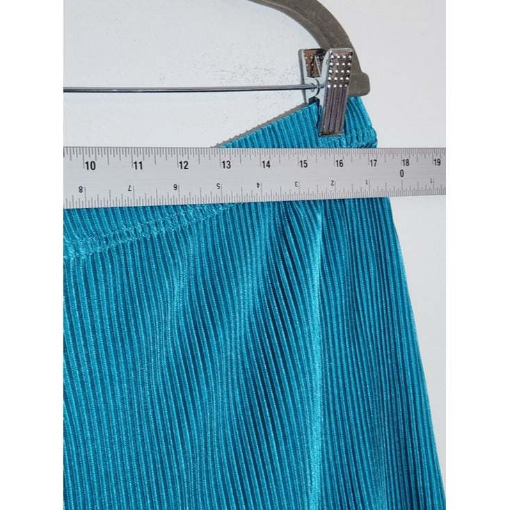 Turquoise Blue Ribbed Plissé Matching Set Size XXL NWOT