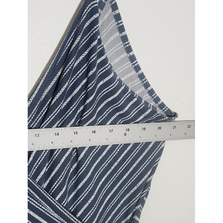 Derek Heart Slate Blue and White Stripe Jumpsuit Size 2X