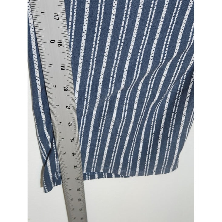Derek Heart Slate Blue and White Stripe Jumpsuit Size 2X