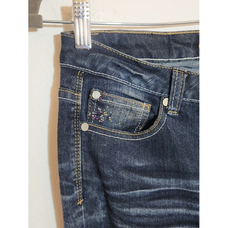 Coogi Dark Wash Straight Leg Jeans Size 5/6 Flaw