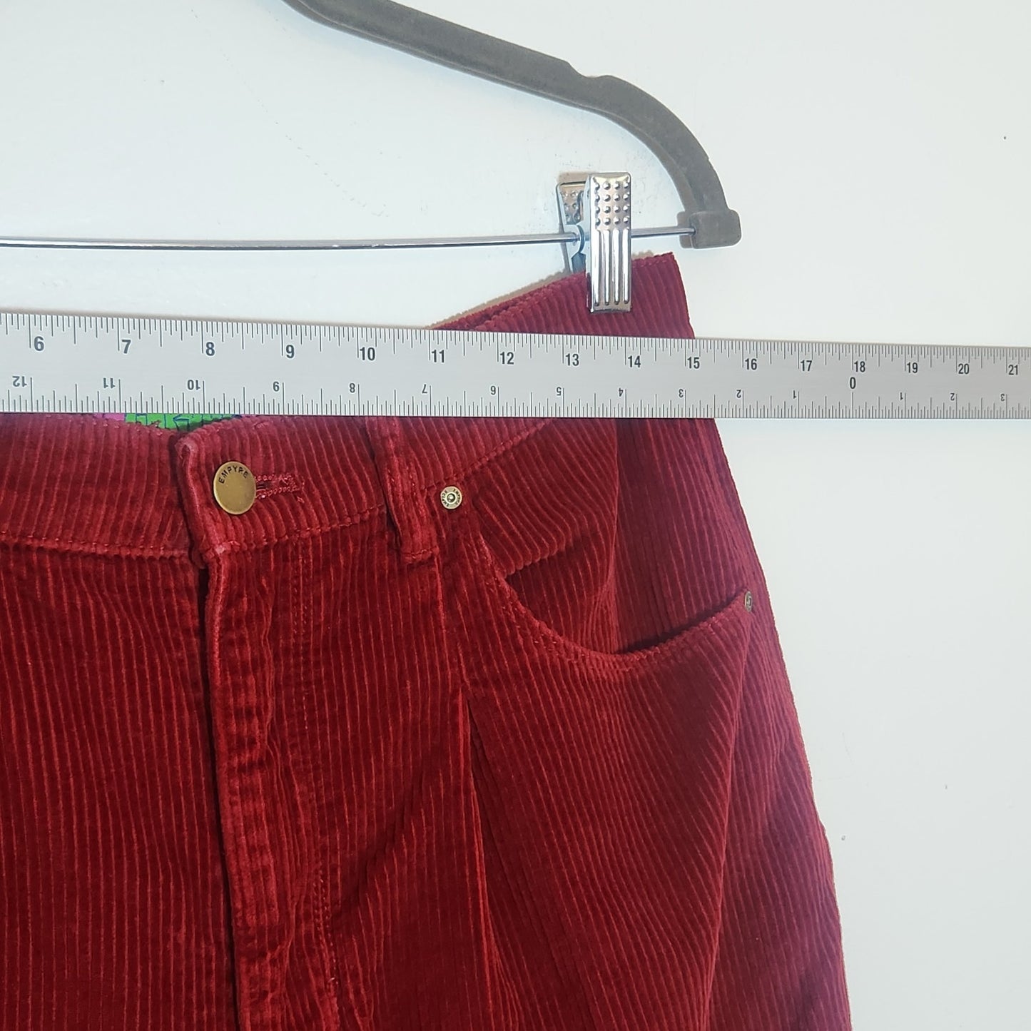 Empyre Deep Red Tori Corduroy Pants Size Large