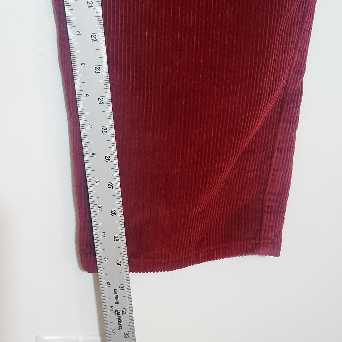 Empyre Deep Red Tori Corduroy Pants Size Large