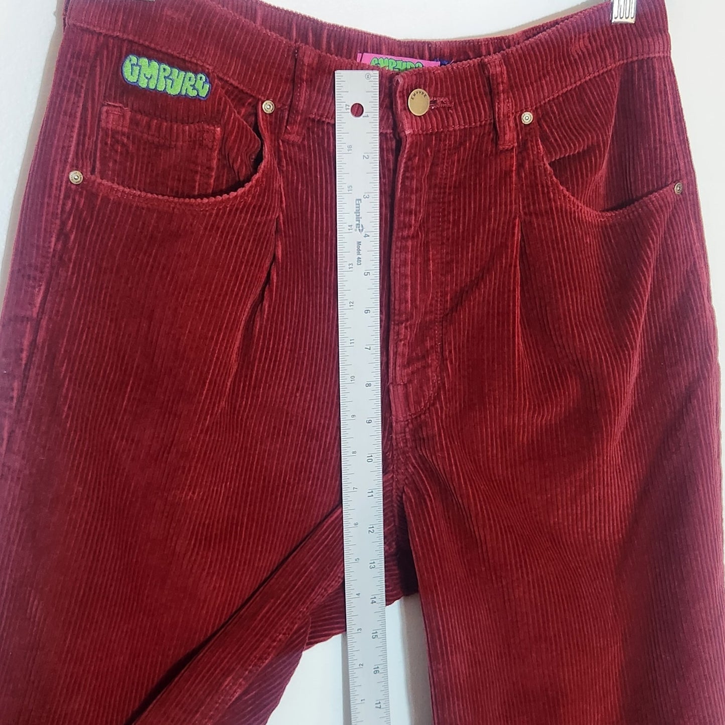 Empyre Deep Red Tori Corduroy Pants Size Large