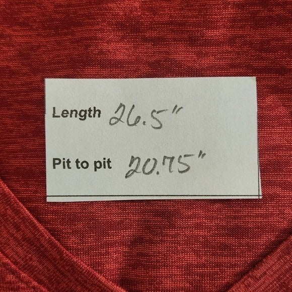 Nike Heather Red Short Sleeve V-Neck T-Shirt Size XL Nike Red Tee