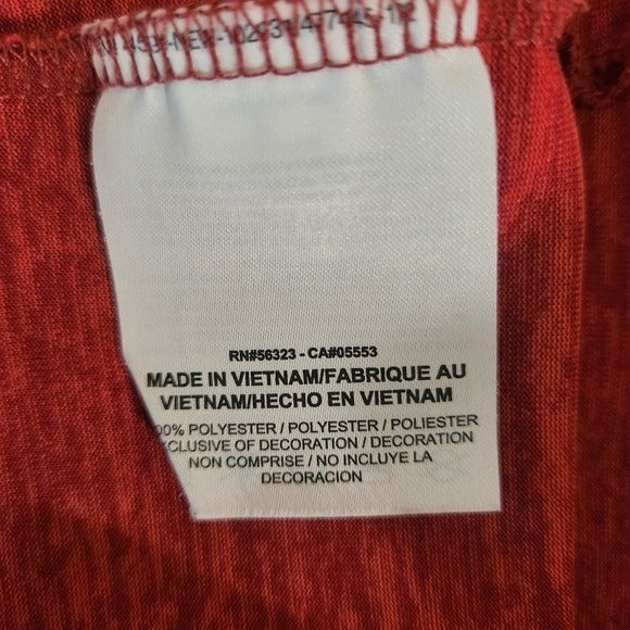 Nike Heather Red Short Sleeve V-Neck T-Shirt Size XL Nike Red Tee