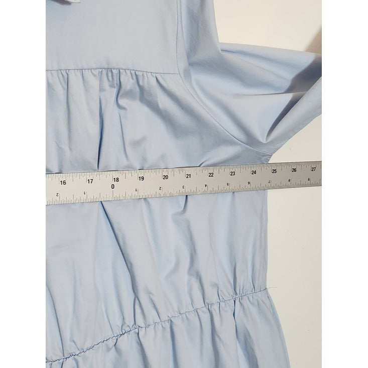 Fashion Nova Light Blue Tiered Boho Shirt Dress Size 2XL NWT