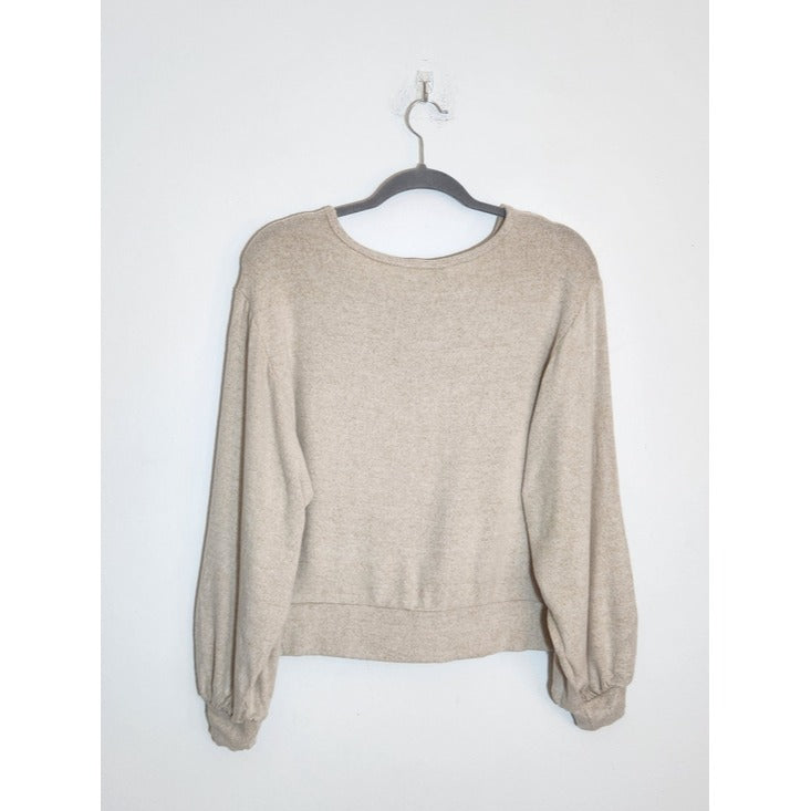 Lulus Oatmeal Cropped Pullover Size Medium NWT