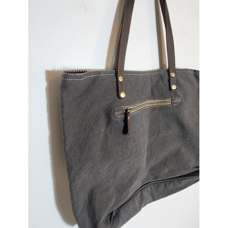 Myra Bag Floral Chic Canvas Tote Cowhide Leather Coastal Cowgirl NWT