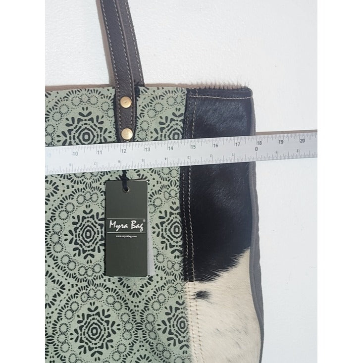 Myra Bag Floral Chic Canvas Tote Cowhide Leather Coastal Cowgirl NWT