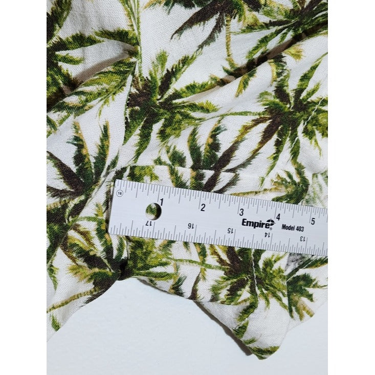 Briggs Green and White Palm Tree Print Shorts Size Large