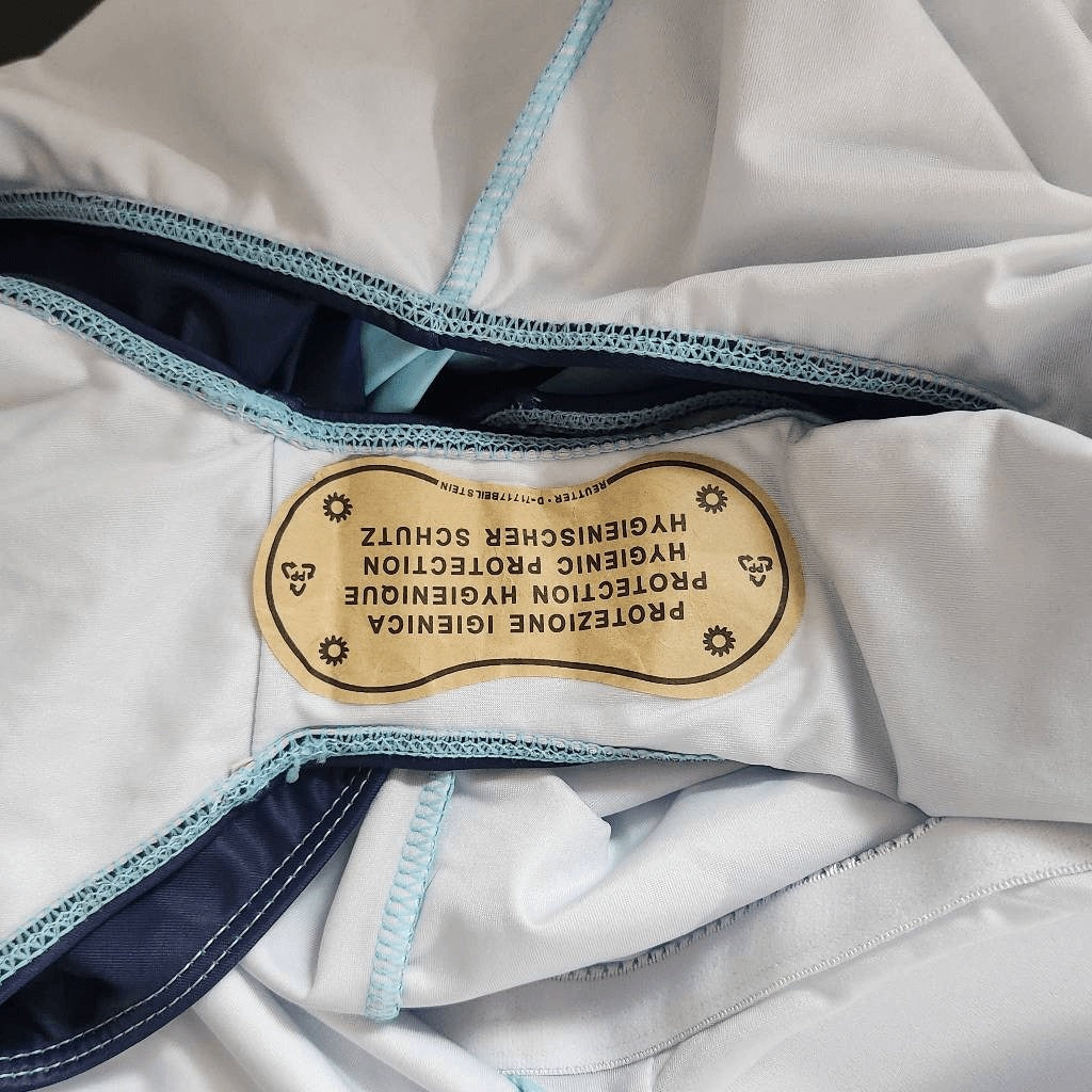 Blue One-Piece Swimsuit NWOT Size XL Abstract Print Swimwear