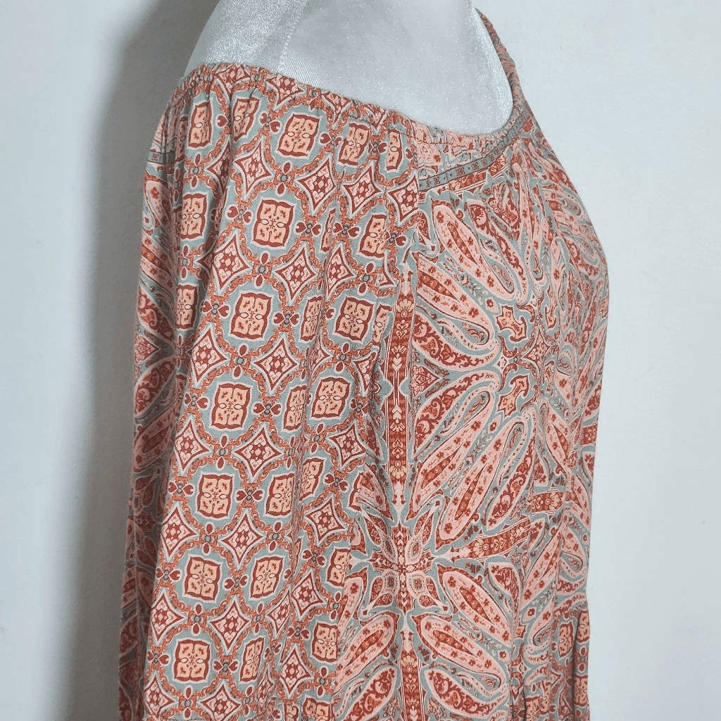 Sanctuary Off-the-Shoulder Pink Boho Cropped Blouse Size XS Cropped Peasant Top