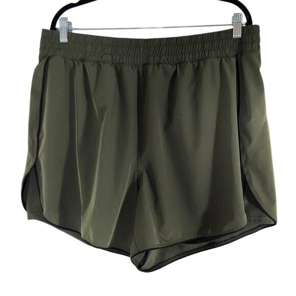 Avia Green Athletic Shorts Size XXL Plus Size Army Green Workout Shorts