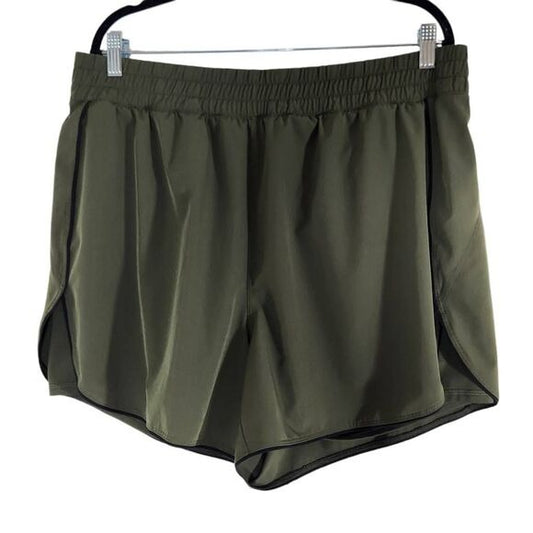 Avia Green Athletic Shorts Size XXL Plus Size Army Green Workout Shorts