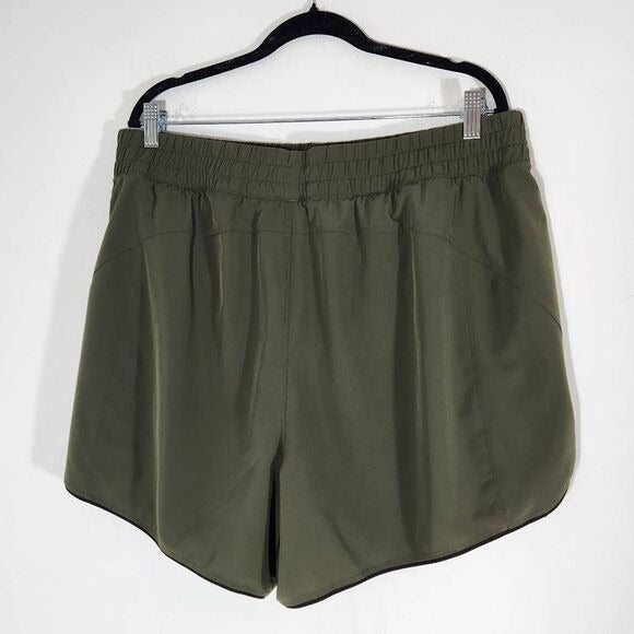 Avia Green Athletic Shorts Size XXL Plus Size Army Green Workout Shorts