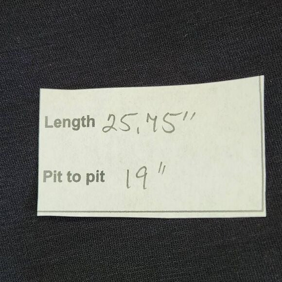 Mono B High Low Black Short Sleeve T-Shirt Tunic Size Small, New