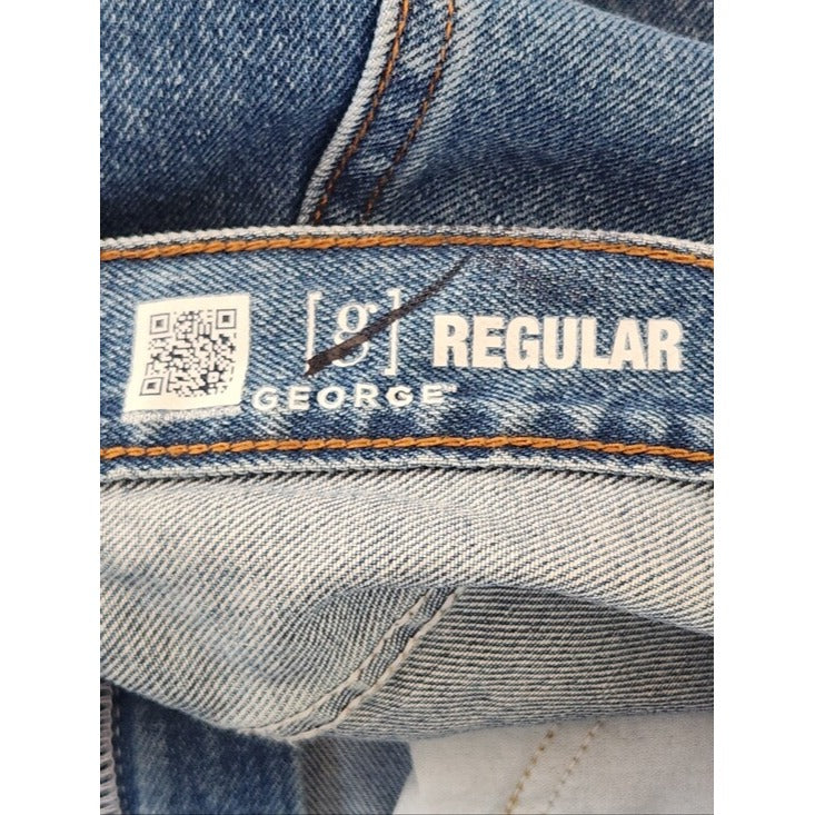 George Mens Medium Wash Straight Leg Jeans Size 32 x 34 NWOT