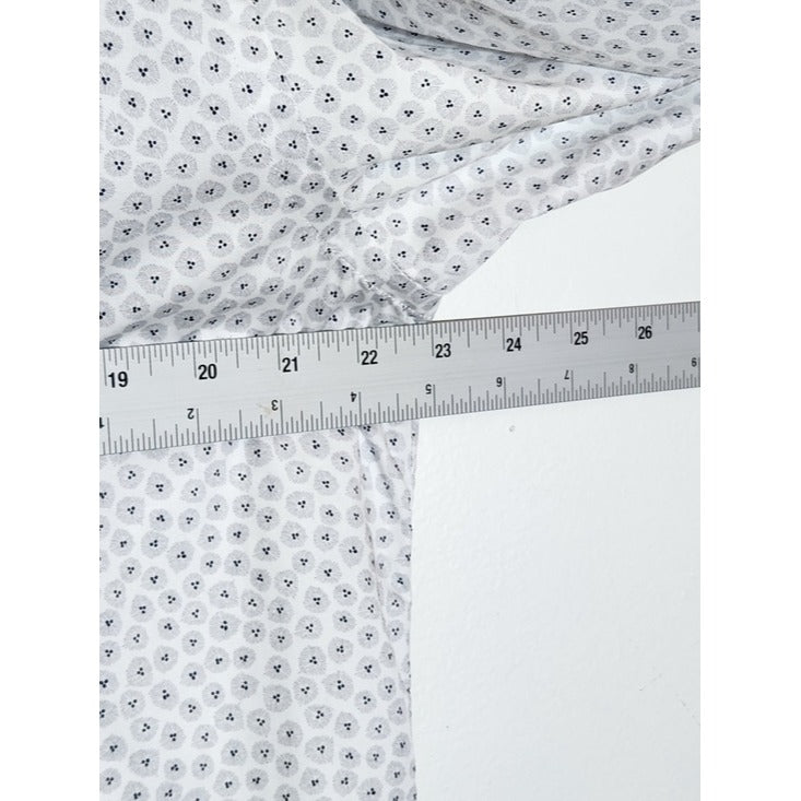 Culturata Mens White and Gray Dot Print Dress Shirt Size XL 17.5/44