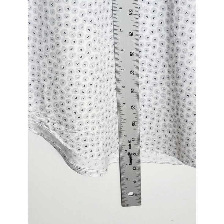 Culturata Mens White and Gray Dot Print Dress Shirt Size XL 17.5/44