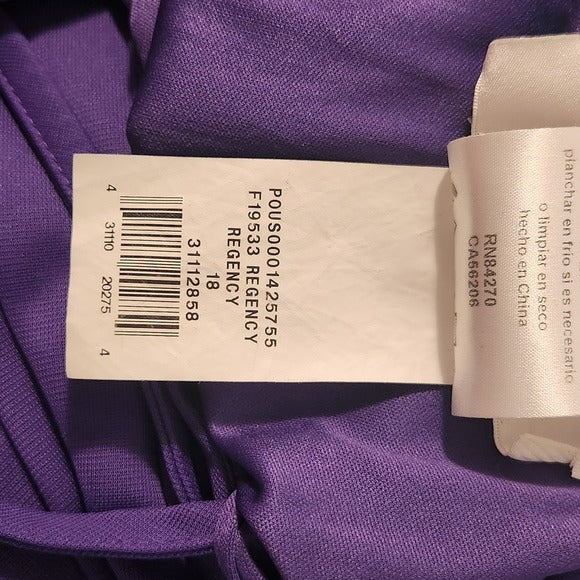 David’s Bridal Purple Sleeveless Formal Dress Size 18