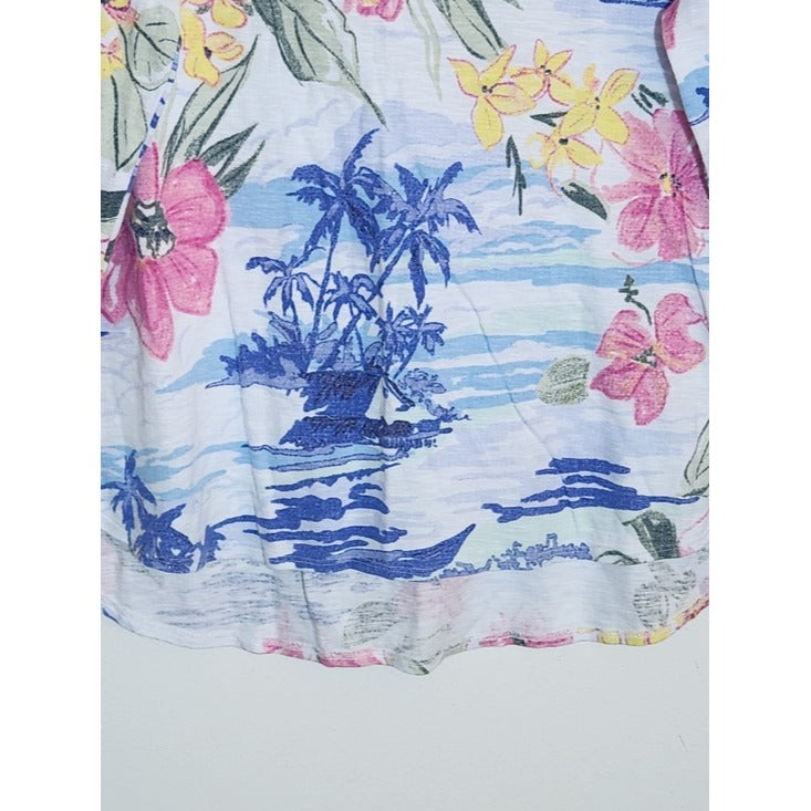 Tommy Bahama Tropical Print Tee with 3/4 Sleeve Size XL