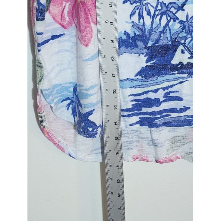 Tommy Bahama Tropical Print Tee with 3/4 Sleeve Size XL
