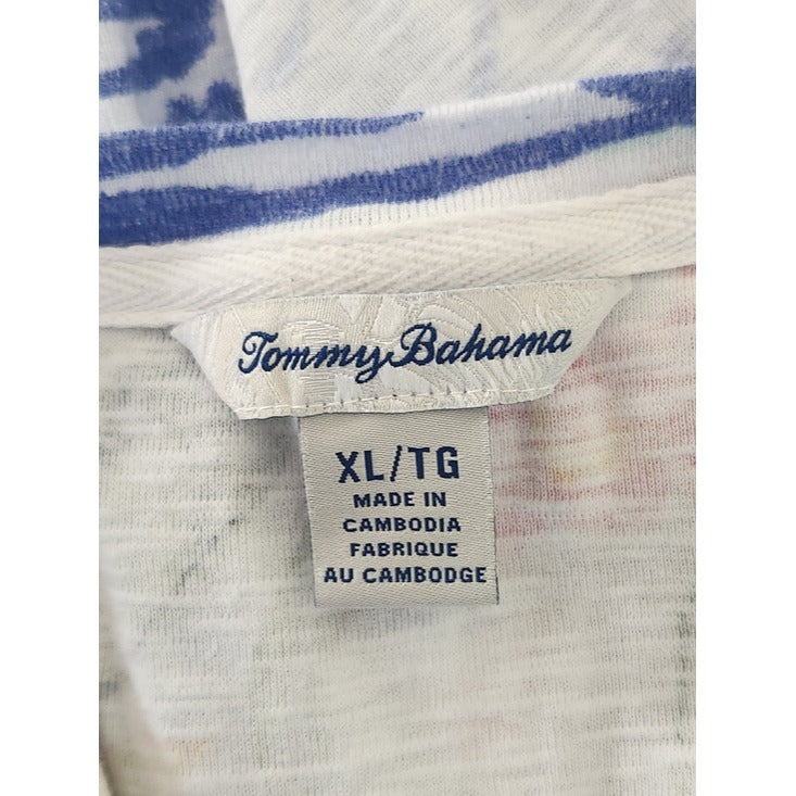 Tommy Bahama Tropical Print Tee with 3/4 Sleeve Size XL