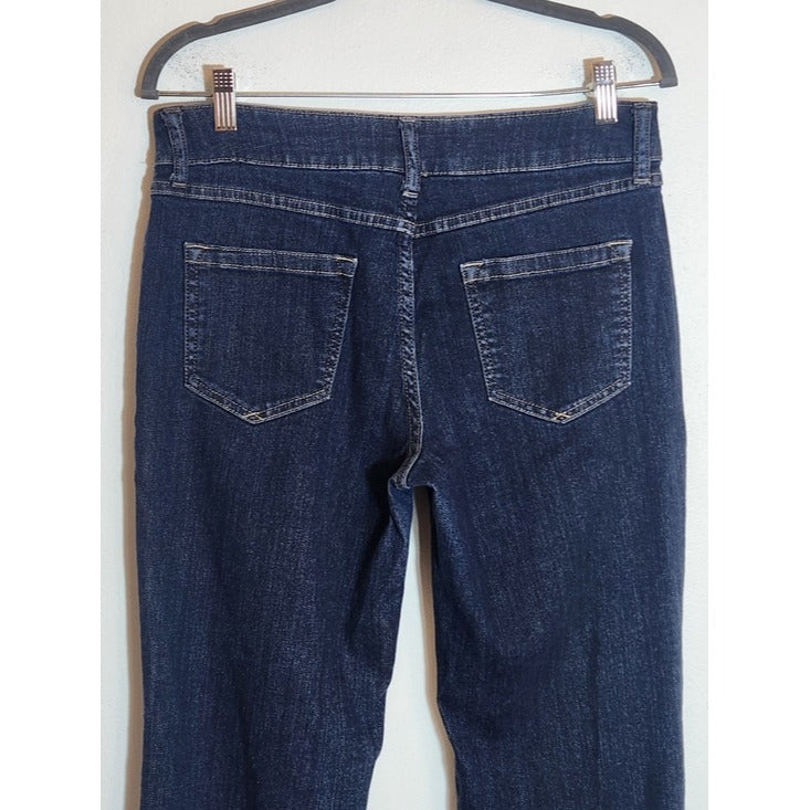 St. John's Bay Dark Wash Perfect Trouser Flare Jeans Size 8