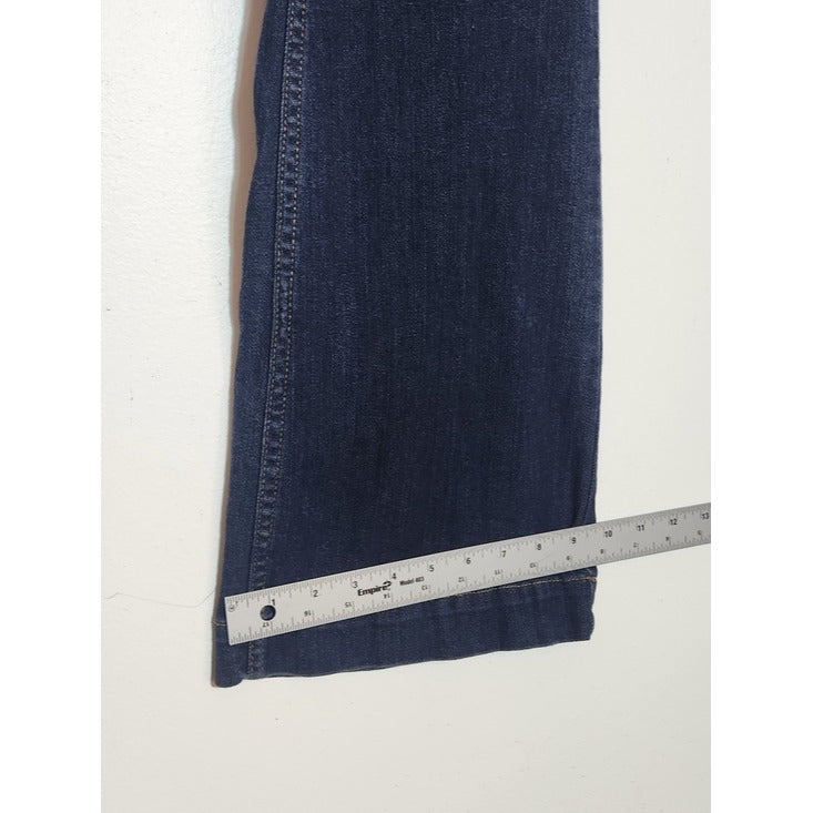 St. John's Bay Dark Wash Perfect Trouser Flare Jeans Size 8