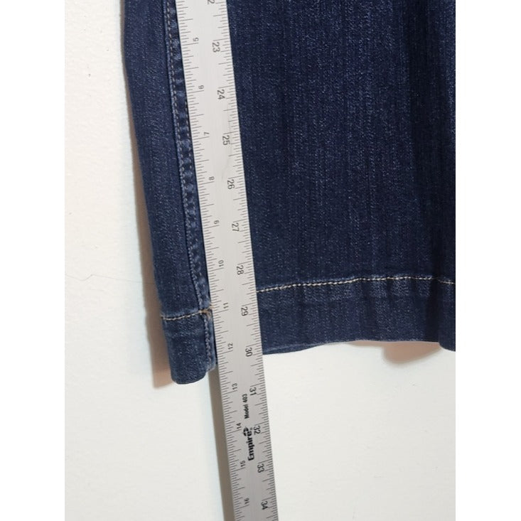 St. John's Bay Dark Wash Perfect Trouser Flare Jeans Size 8