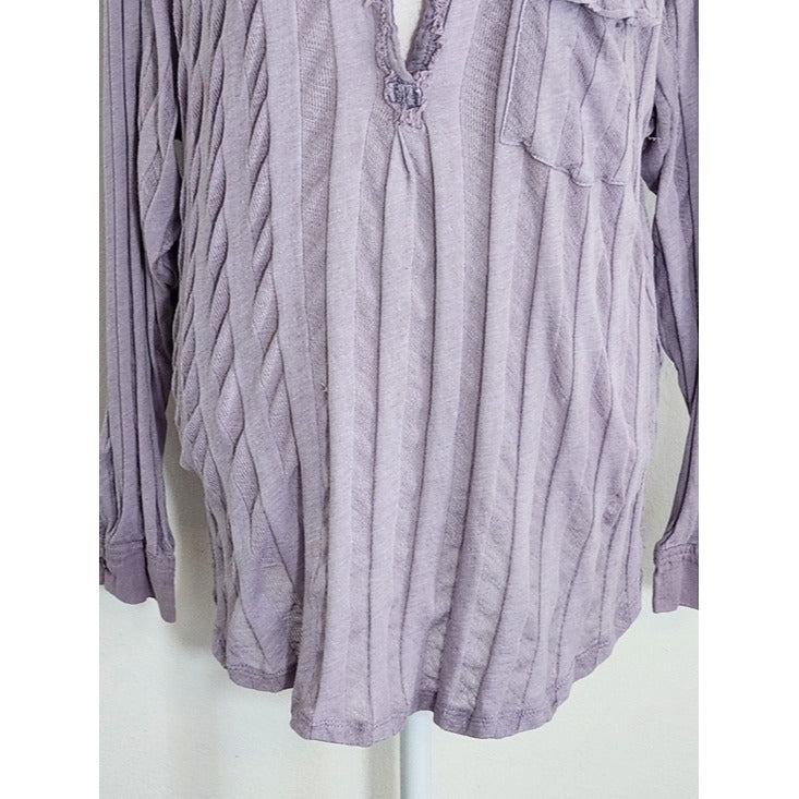 We The Free Light Purple Tonal Stripe Shirt Size Small