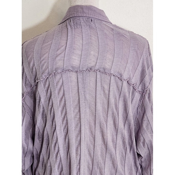 We The Free Light Purple Tonal Stripe Shirt Size Small