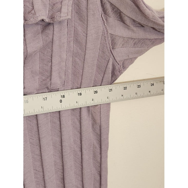We The Free Light Purple Tonal Stripe Shirt Size Small