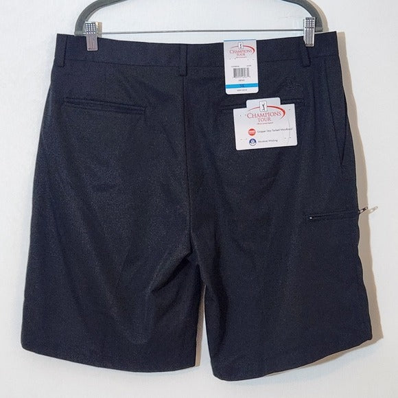 Champions Tour Men's Black Golf Shorts NWT Size 36 Classic Black Shorts