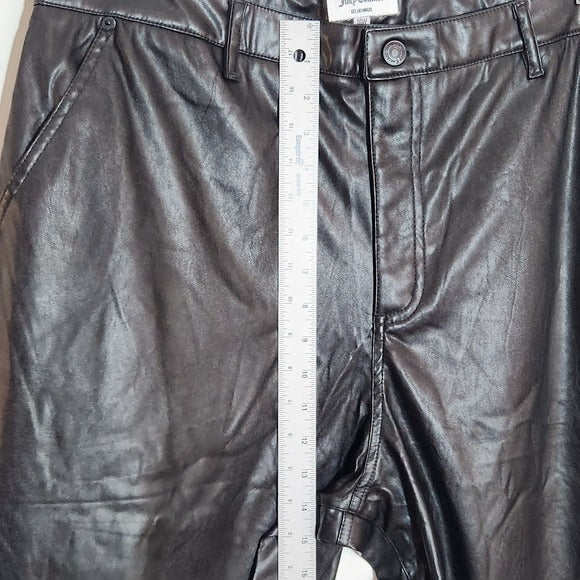 Juicy Couture Black Faux Leather Pants Size 16W NWT