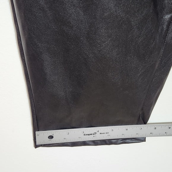 Juicy Couture Black Faux Leather Pants Size 16W NWT