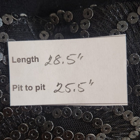 Lane Bryant Black Embellished Tank Top Size 26/28 Black Sequin Tank Top New