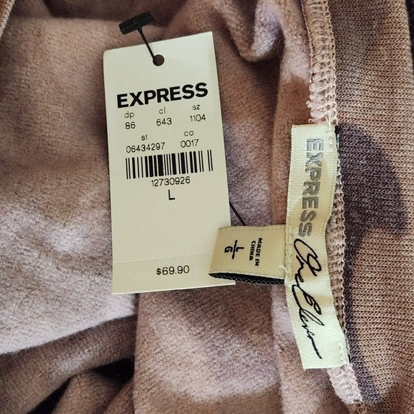 Express Pink Camouflage Lace-Up Women Sweatshirt NWT Size Large