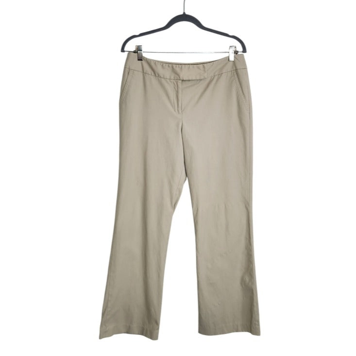 Rafaella Light Khaki Straight Fuller Leg Pants Size 10 Flaw