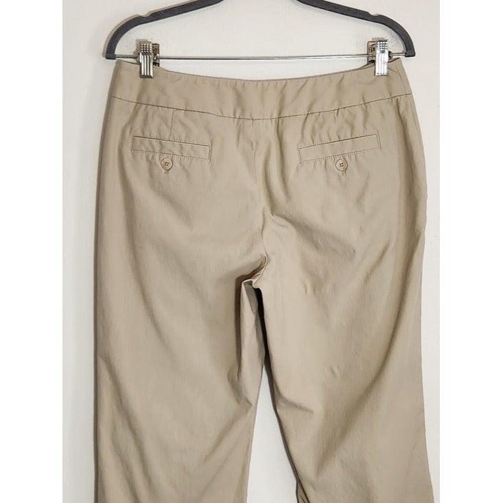 Rafaella Light Khaki Straight Fuller Leg Pants Size 10 Flaw