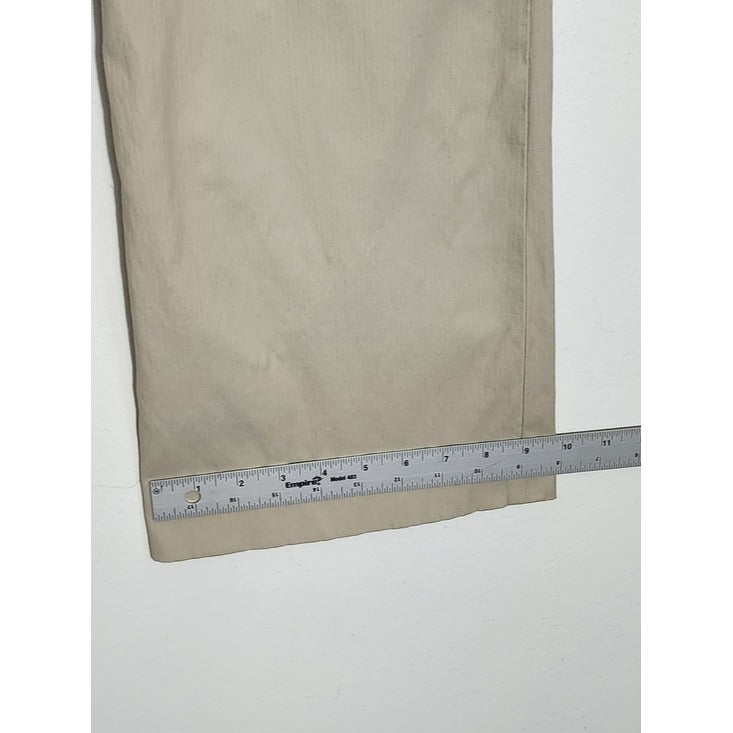 Rafaella Light Khaki Straight Fuller Leg Pants Size 10 Flaw