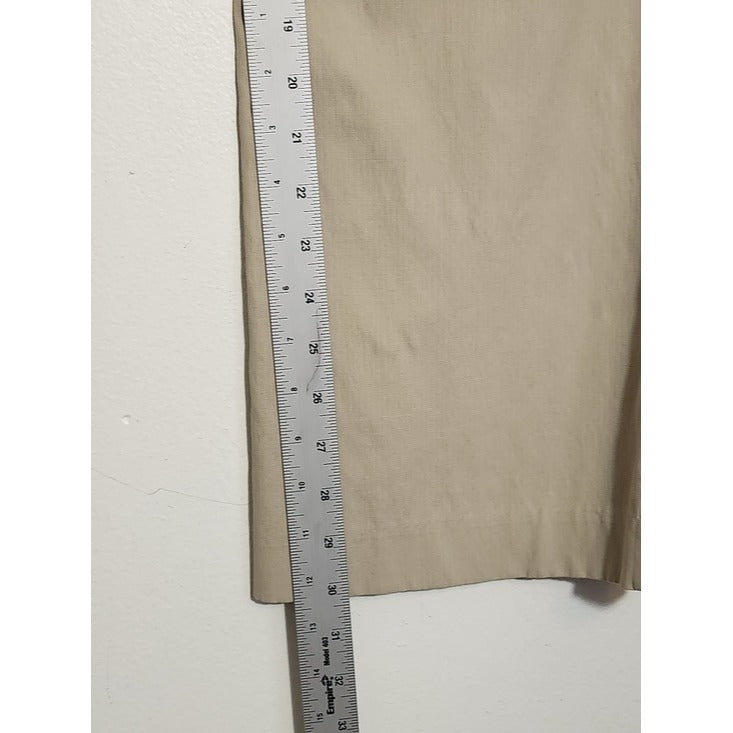 Rafaella Light Khaki Straight Fuller Leg Pants Size 10 Flaw