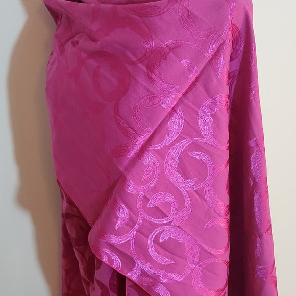 Elohim Creations Pink Wrap with Pleated Ends and Subtle Sheen NWT