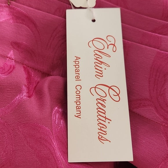 Elohim Creations Pink Wrap with Pleated Ends and Subtle Sheen NWT